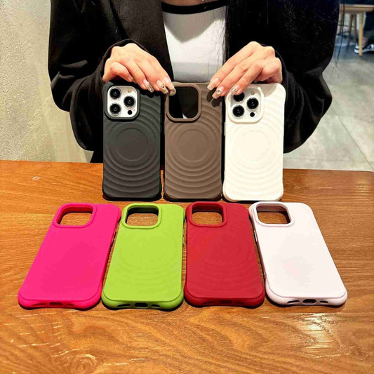 For iPhone 11 MagSafe Magnetic Ring Texture TPU Phone Case(Rose Red) by buy2fix