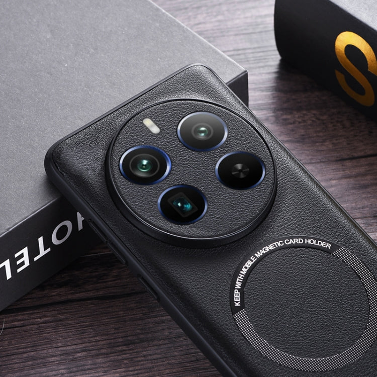 For Realme 12 Pro PU MagSafe Magnetic Phone Case(Black) by buy2fix