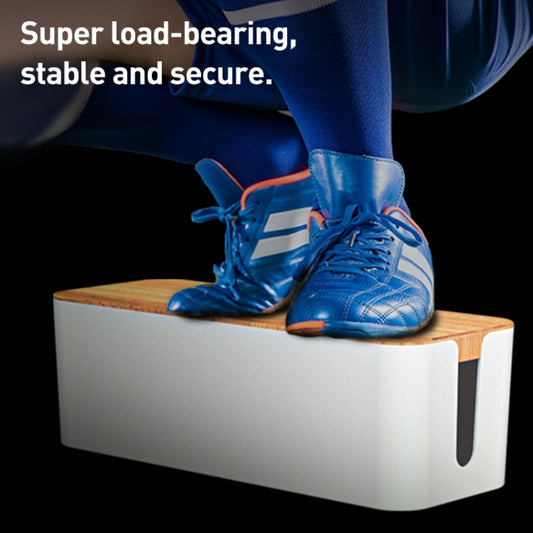 Wire Organizer Storage Box Power Strip Socket Junction Box, Size:Small(Black) by buy2fix