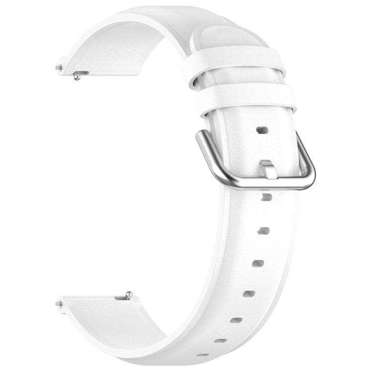 For CMF Watch Pro D395 / Watch Pro 2 22mm Round Tail Genuine Leather Watch Band(White) - Watch Bands by buy2fix | Online Shopping UK | buy2fix