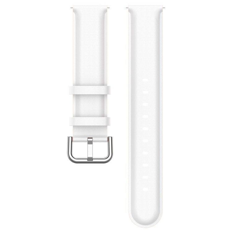 For CMF Watch Pro D395 / Watch Pro 2 22mm Round Tail Genuine Leather Watch Band(White) - Watch Bands by buy2fix | Online Shopping UK | buy2fix