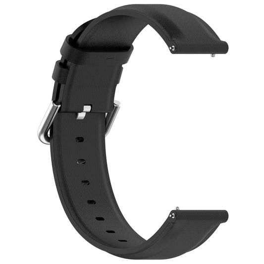 For CMF Watch Pro D395 / Watch Pro 2 22mm Round Tail Genuine Leather Watch Band(Black) - Watch Bands by buy2fix | Online Shopping UK | buy2fix