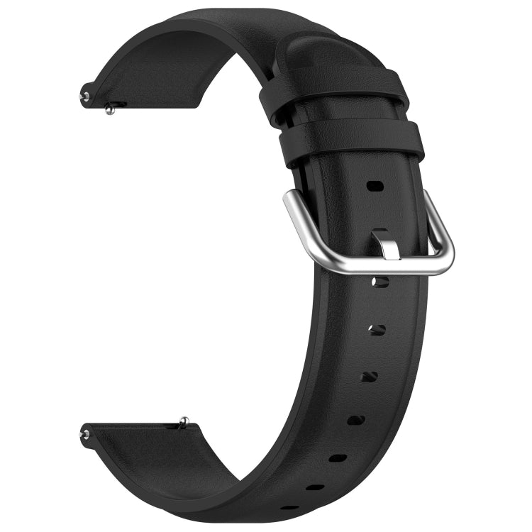 For CMF Watch Pro D395 / Watch Pro 2 22mm Round Tail Genuine Leather Watch Band(Black) - Watch Bands by buy2fix | Online Shopping UK | buy2fix