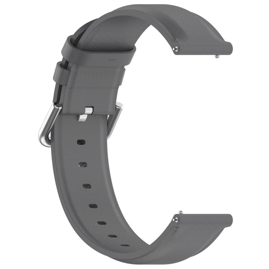 For CMF Watch Pro D395 / Watch Pro 2 22mm Round Tail Genuine Leather Watch Band(Grey) - Watch Bands by buy2fix | Online Shopping UK | buy2fix
