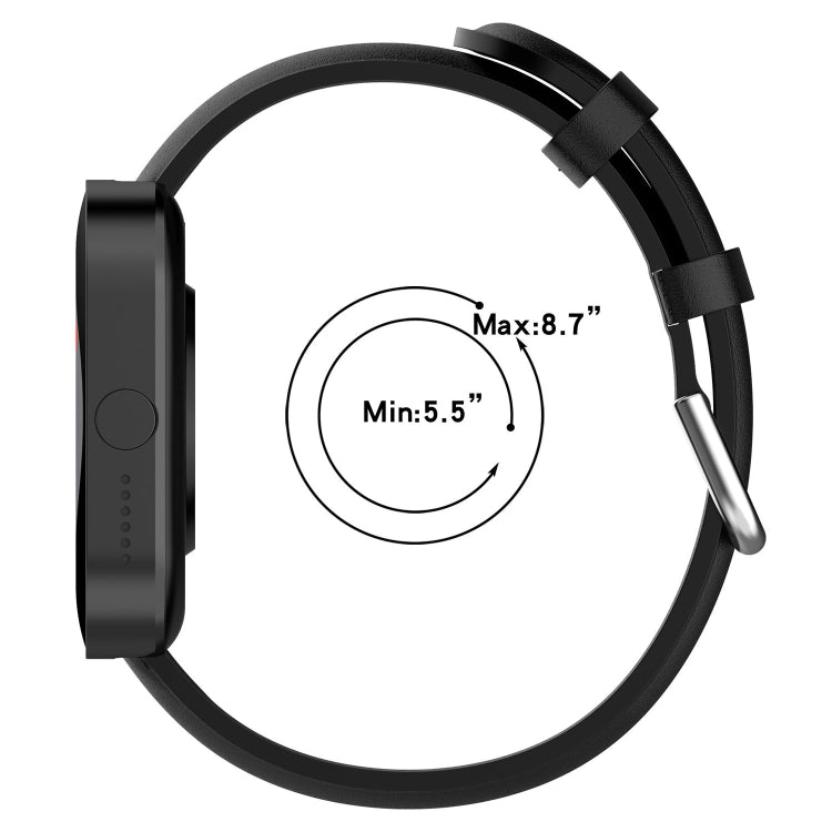 For CMF Watch Pro D395 / Watch Pro 2 22mm Round Tail Genuine Leather Watch Band(Black) - Watch Bands by buy2fix | Online Shopping UK | buy2fix