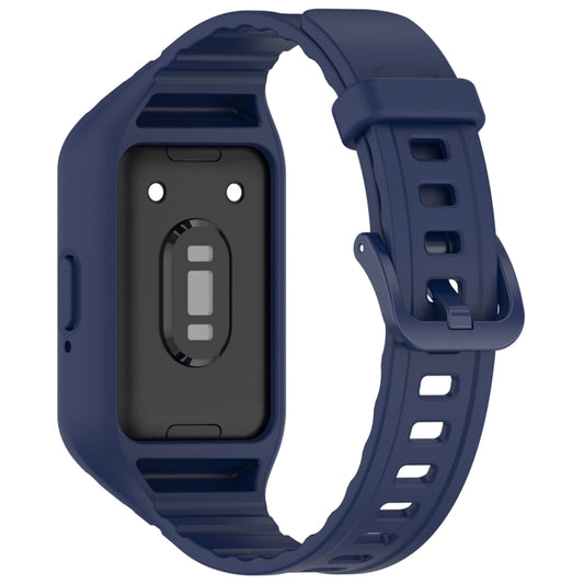 For Samsung Galaxy Fit 3 Solid Color Integrated TPU Watch Band(Midnight Blue) by buy2fix