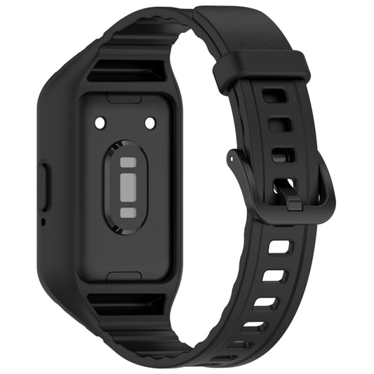 For Samsung Galaxy Fit 3 Solid Color Integrated TPU Watch Band(Black) by buy2fix