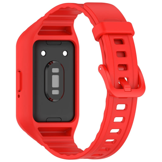 For Samsung Galaxy Fit 3 Solid Color Integrated TPU Watch Band(Red) by buy2fix