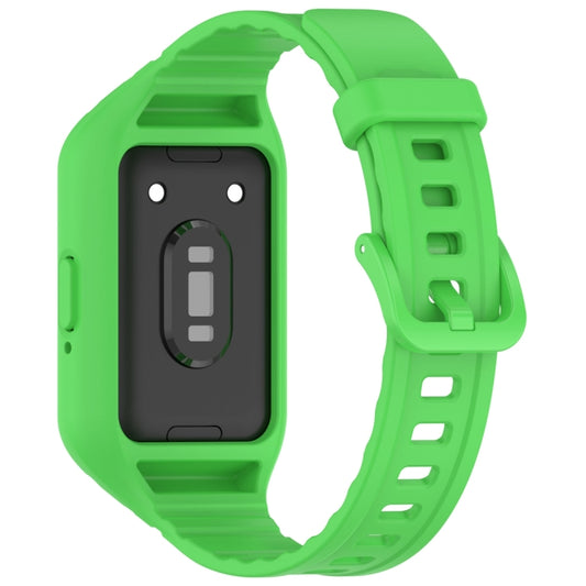 For Samsung Galaxy Fit 3 Solid Color Integrated TPU Watch Band(Fluorescent Green) by buy2fix
