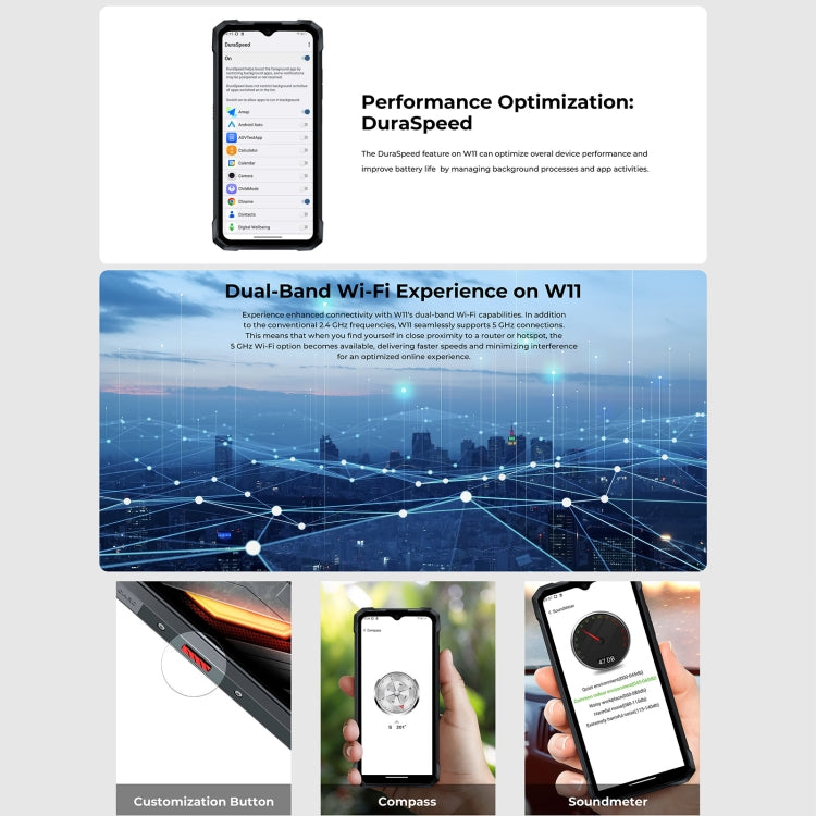 HOTWAV W11 Rugged Phone, 6GB+256GB, Night Vision, 20800mAh, 6.6 inch Android 13 MT8788 Octa Core, Network: 4G, OTG(Cosmic Black) by HOTWAV