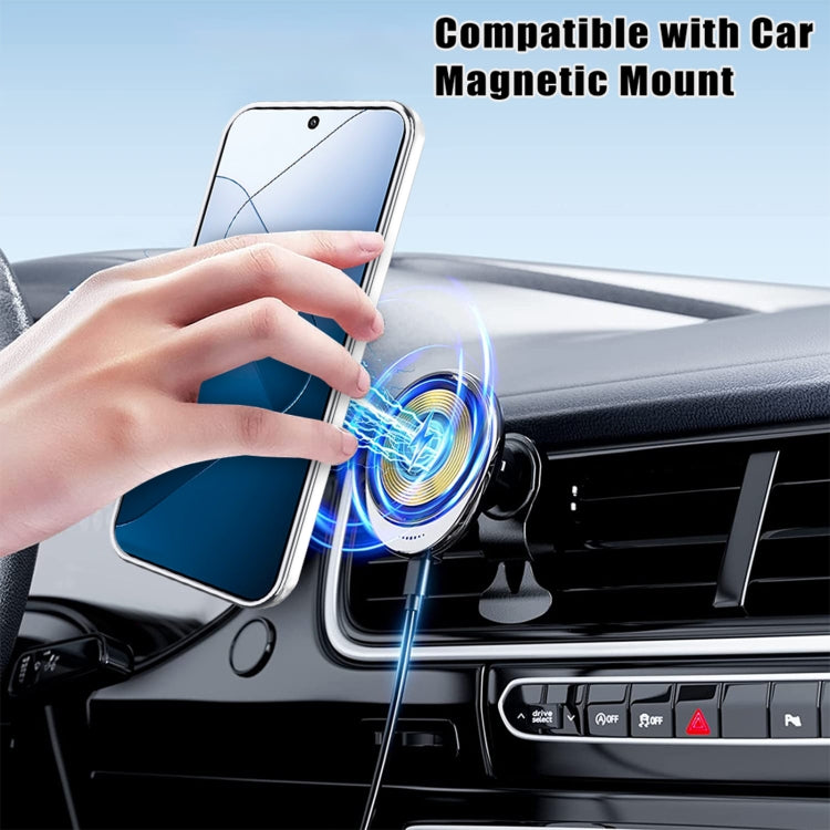 For Xiaomi 14 Electroplating MagSafe 360 Degree Rotation Holder Shockproof Phone Case(Pink) by buy2fix