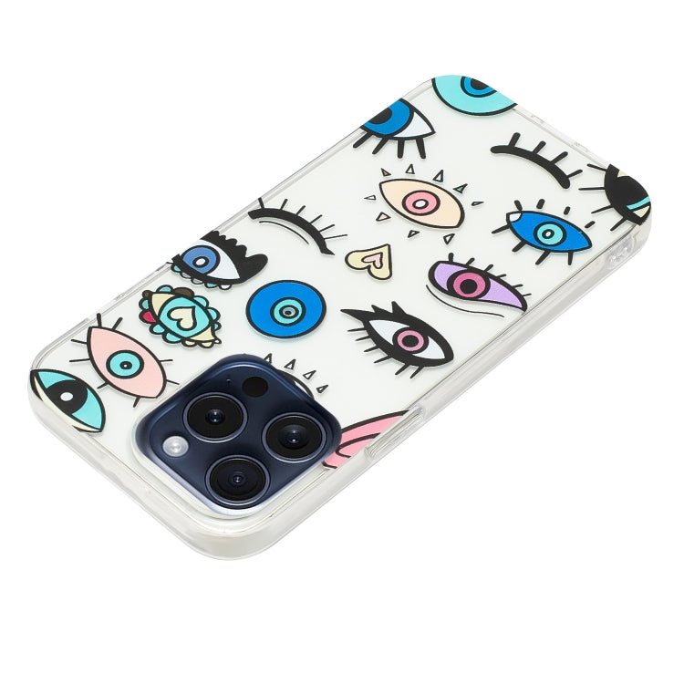 For iPhone 16 Pro Colorful Painting Pattern TPU Phone Case(Eye Monster) by buy2fix