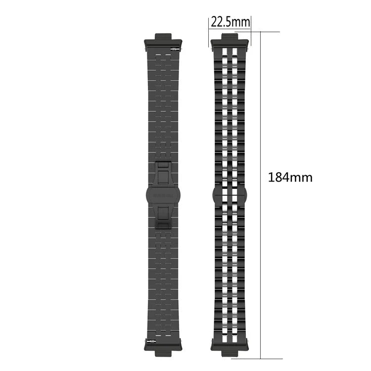 For Xiaomi Redmi Watch 4 Five-bead Butterfly Buckle Metal Watch Band(Black) - Watch Bands by buy2fix | Online Shopping UK | buy2fix