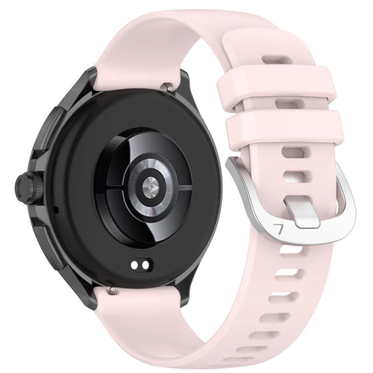 For Xiaomi Watch 2 Liquid Glossy Silver Buckle Silicone Watch Band(Light Pink) by buy2fix