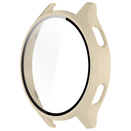 For Xiaomi Watch 2 PC + Tempered Film Integrated Watch Protective Case(Ivory White) by buy2fix