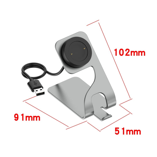 For Honor Watch 5 Portable Aluminum Alloy Magnetic Charger Holder with Chip Protection(Grey) by buy2fix