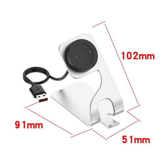 For Honor Watch 5 Portable Aluminum Alloy Magnetic Charger Holder with Chip Protection(Silver) by buy2fix