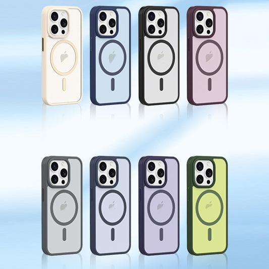 For iPhone 12 Metal Button Skin Feel Matte MagSafe Shockproof Phone Case(Red) by buy2fix