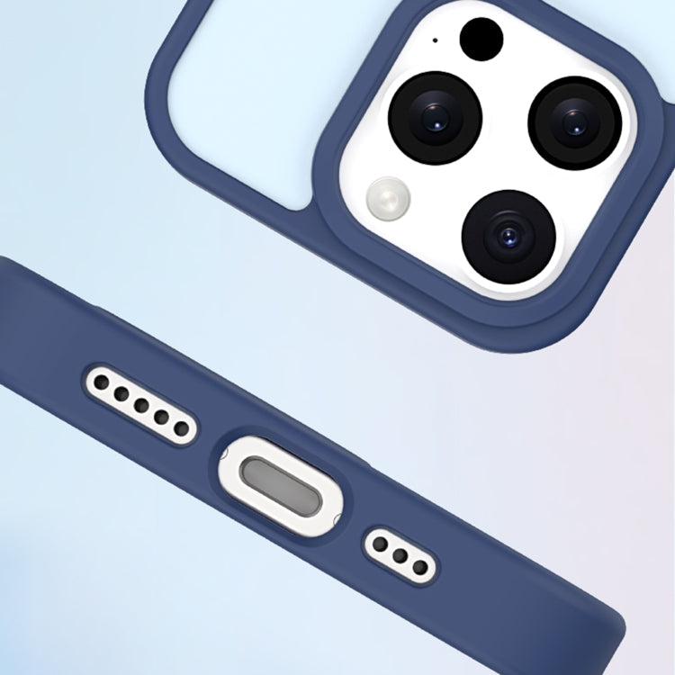 For iPhone 14 Pro Metal Button Skin Feel Matte MagSafe Shockproof Phone Case(Green) by buy2fix