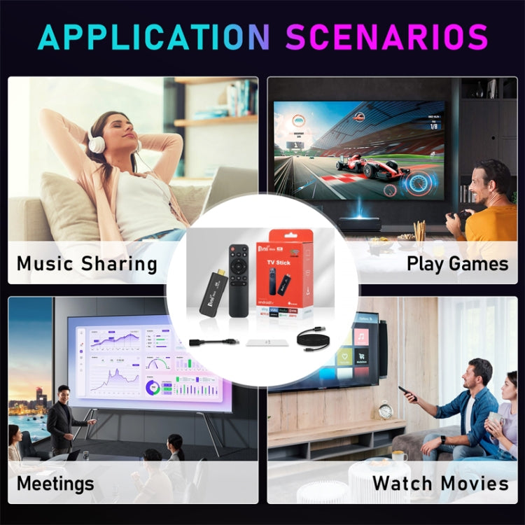 TV98 Rockchip 3228A Quad Core 4K HD Bluetooth Android TV Stick, RAM:2GB+16GB(EU Plug) by buy2fix