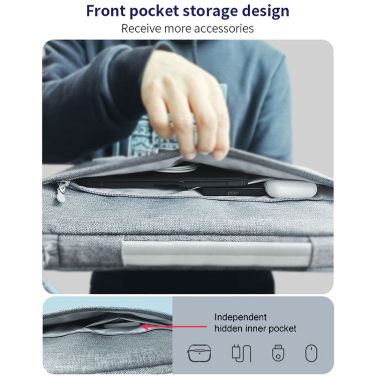 ZGA BG-01 Waterproof Laptop Handbag, Size:16 inch(Black) by ZGA