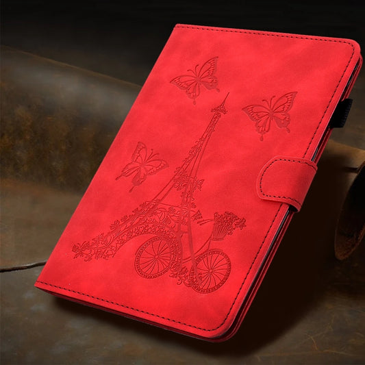 For Lenovo Tab M11 / Xiaoxin Pad 11 2024 Tower Embossed Leather Smart Tablet Case(Red) by buy2fix