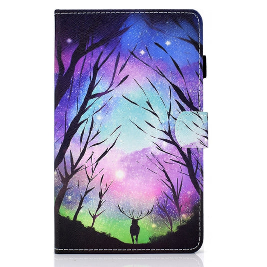 For Lenovo Tab M11 / Xiaoxin Pad 11 2024 Colored Drawing Sewing Pen Slot Leather Tablet Case(Starry Deer) by buy2fix