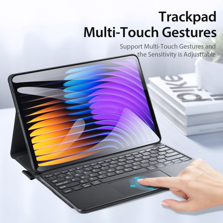 For Xiaomi Pad 7 / 7 Pro DUX DUCIS TK Series Bluetooth Keyboard Leather Case with Touchpad(Black) - Xiaomi Keyboard by DUX DUCIS | Online Shopping UK | buy2fix