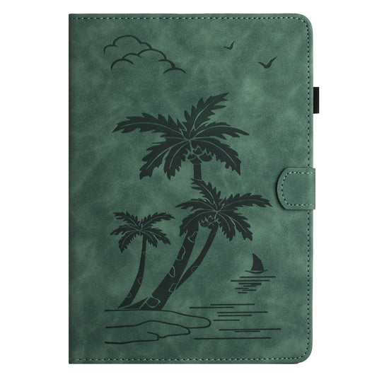 For iPad Pro 11 2018/Air4 10.9/Air5 Coconut Tree Embossed Smart Leather Tablet Case(Green) - More iPad Cases by buy2fix | Online Shopping UK | buy2fix