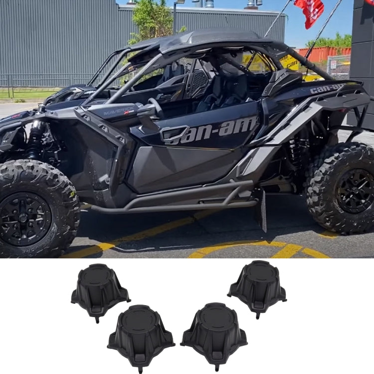 For Can-Am Maverick X3 Turbo R 2017-2020 4pcs/Pack ATV Tire Wheel Hub Caps Decorative Cover - Wheels Tires & Parts by buy2fix | Online Shopping UK | buy2fix