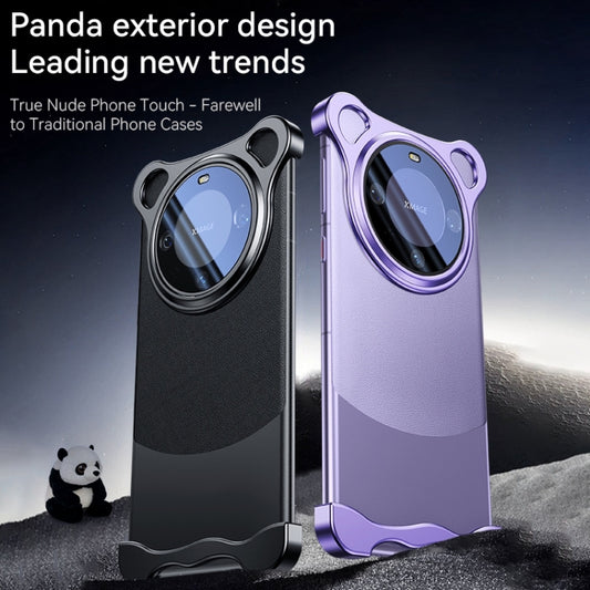 For Huawei Mate 60 Pro+ Frameless Metal Corner Pad Phone Case with Lens Film(Silver) by buy2fix