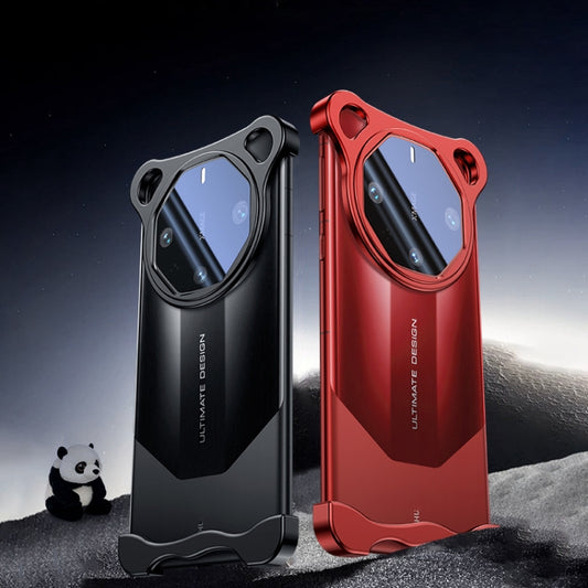 For Huawei Mate 60 RS Ultimate Frameless Metal Corner Pad Phone Case with Lens Film(Red) by buy2fix