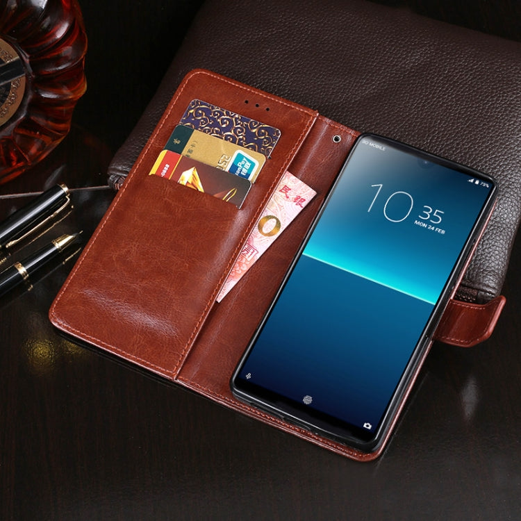 For Sony Xperia L4 idewei Crazy Horse Texture Horizontal Flip Leather Case with Holder & Card Slots & Wallet(Rose Red) - Sony Cases by idewei | Online Shopping UK | buy2fix