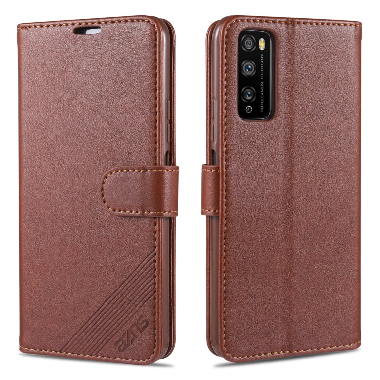 For Huawei Enjoy Z 5G AZNS Sheepskin Texture Horizontal Flip Leather Case with Holder & Card Slots & Wallet(Brown) - Huawei Cases by AZNS | Online Shopping UK | buy2fix