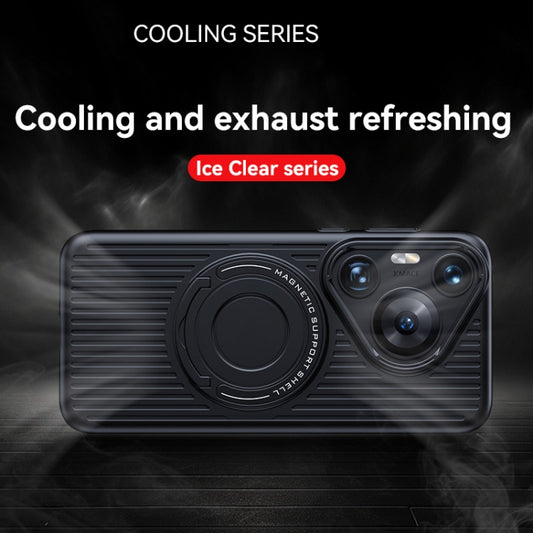 For Huawei Pura 70 Pro / Pura 70 Pro+ Cooling MagSafe Magnetic Ring Holder PC Phone Case(Purple) by buy2fix