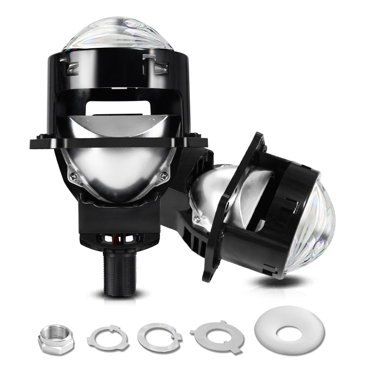 T01 1 Pair 3 inch Car Bifocal LED Lens Headlight, Left Driving (Black) - LED Headlamps by buy2fix | Online Shopping UK | buy2fix