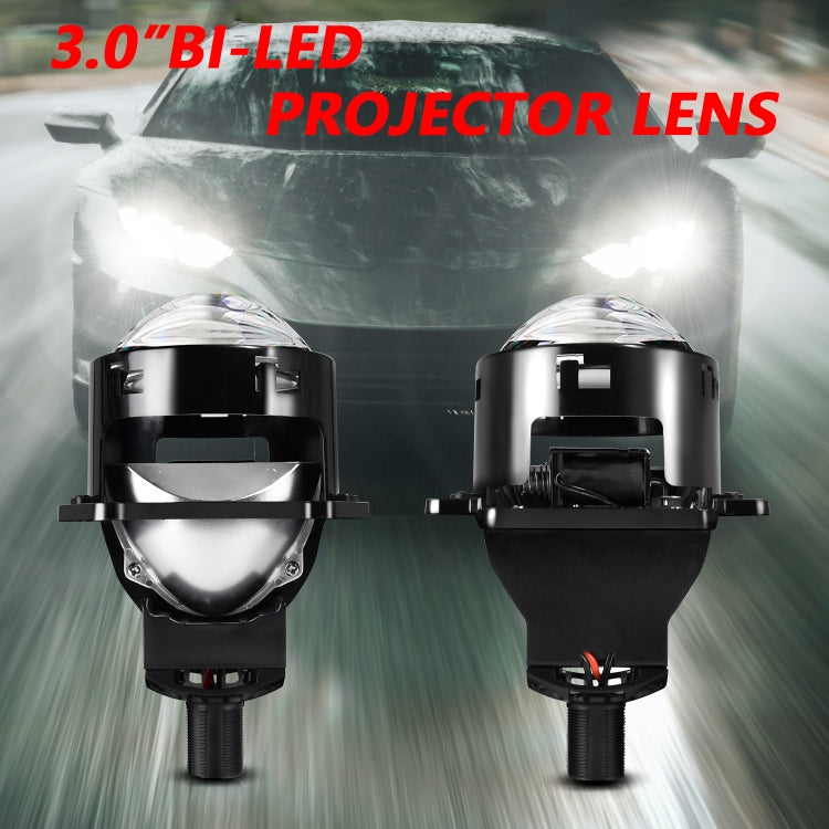 T01 1 Pair 3 inch Car Bifocal LED Lens Headlight, Left Driving (Black) - LED Headlamps by buy2fix | Online Shopping UK | buy2fix