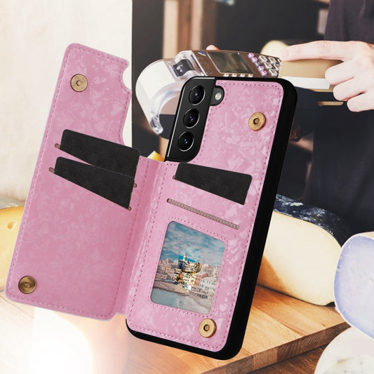 For Samsung Galaxy S21 5G Printed Double Buckle RFID Anti-theft Phone Case(Dried Flower World) by buy2fix