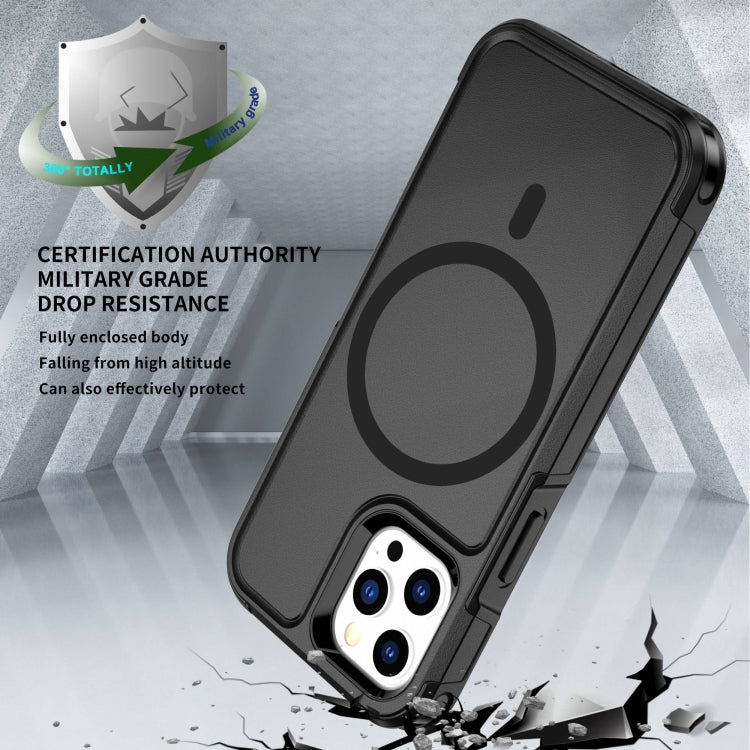 For iPhone 12 Pro Max RedPepper Armor Magsafe PC Hybrid TPU Phone Case(Black) - iPhone 12 Pro Max Cases by RedPepper | Online Shopping UK | buy2fix