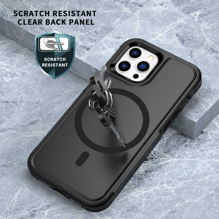 For iPhone 12 Pro Max RedPepper Armor Magsafe PC Hybrid TPU Phone Case(Black) - iPhone 12 Pro Max Cases by RedPepper | Online Shopping UK | buy2fix