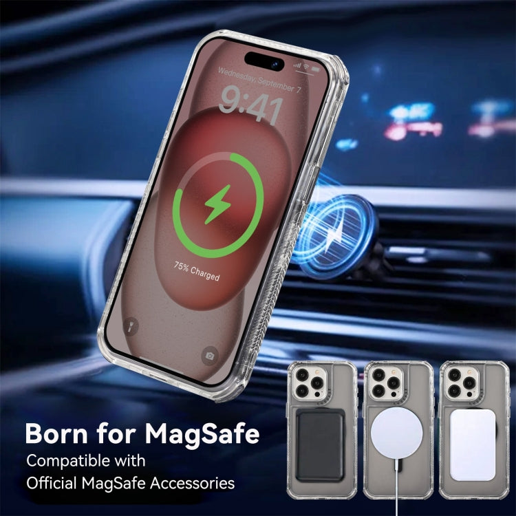 For iPhone 16 Pro Dreamland MagSafe Magnetic 3 in 1 TPU + PC Phone Case(Transparent Black) by buy2fix