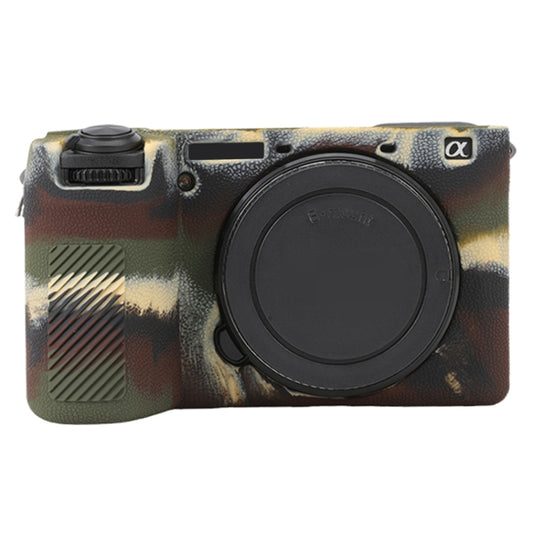 For Sony ILCE-6700 / A6700 Litchi Texture Soft Silicone Protective Case(Camouflage) by buy2fix