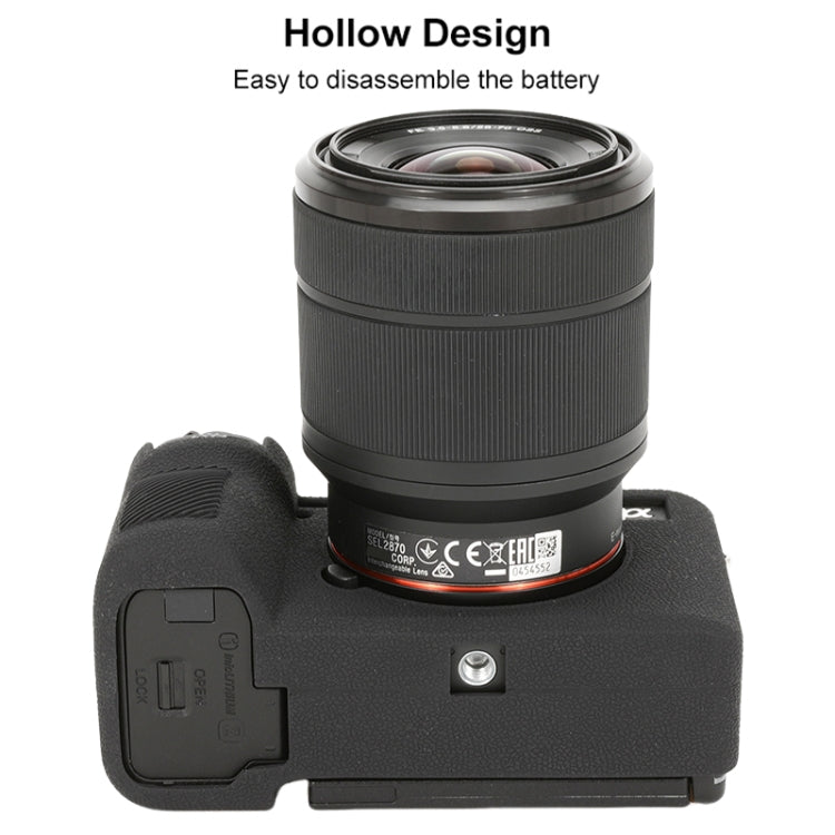 For Sony ILCE-7CM2 / A7C II / A7CR Litchi Texture Soft Silicone Protective Case(Black) by buy2fix
