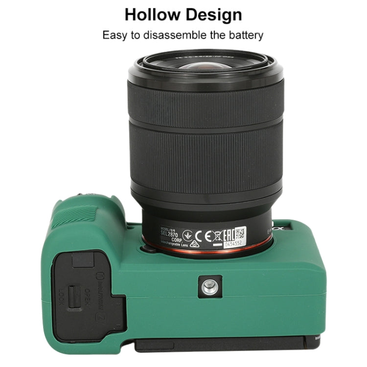 For Sony ILCE-7CM2 / A7C II / A7CR Glossy Soft Silicone Protective Case(Green) by buy2fix