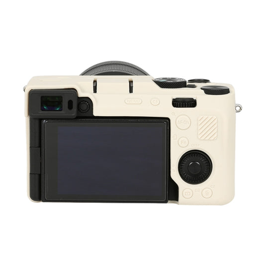 For Sony ILCE-7CM2 / A7C II / A7CR Glossy Soft Silicone Protective Case(White) by buy2fix