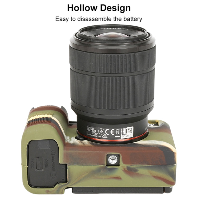 For Sony ILCE-7CM2 / A7C II / A7CR Glossy Soft Silicone Protective Case(Camouflage) by buy2fix