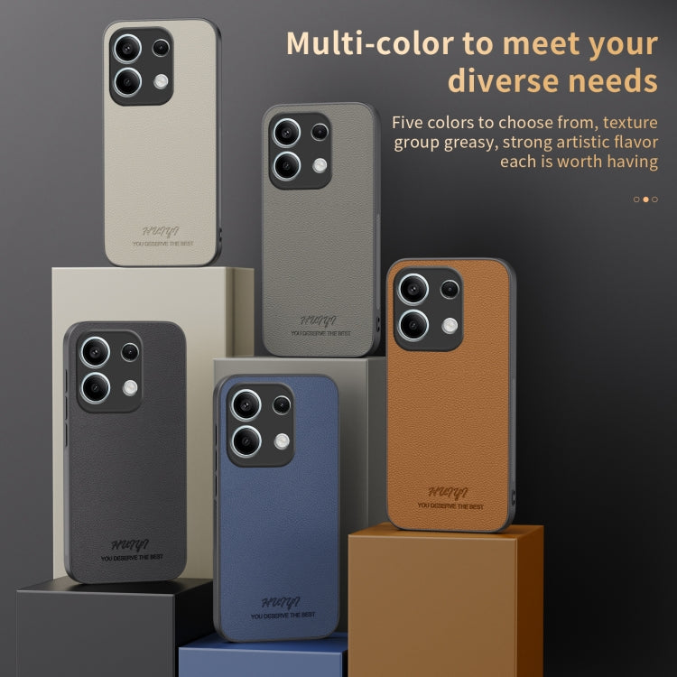 For Redmi Note 13 Pro 4G HUIYI Leather Magnetic Phone Case(Blue) - Xiaomi Cases by buy2fix | Online Shopping UK | buy2fix