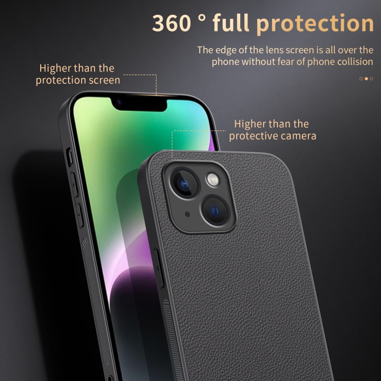 For iPhone 15 Plus HUIYI Leather Magnetic Phone Case(White) - iPhone 15 Plus Cases by buy2fix | Online Shopping UK | buy2fix