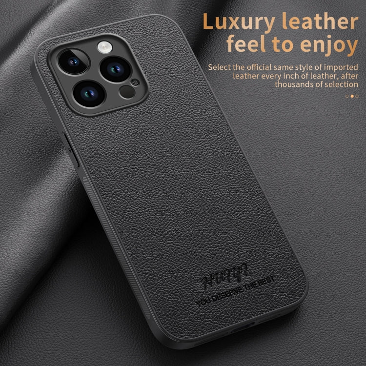 For iPhone 13 Pro HUIYI Leather Magnetic Phone Case(Blue) - iPhone 13 Pro Cases by buy2fix | Online Shopping UK | buy2fix