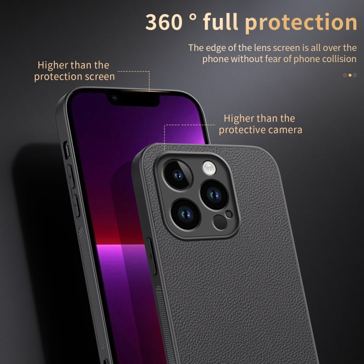For iPhone 13 Pro HUIYI Leather Magnetic Phone Case(Blue) - iPhone 13 Pro Cases by buy2fix | Online Shopping UK | buy2fix